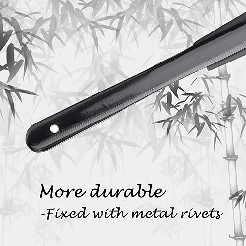 Miniatura 3 de HONSHEN Ventilador de mano plegable con bambú para mujeres y hombres, ventilador de mano chino japonés de bambú para festivales, danza, regalo,