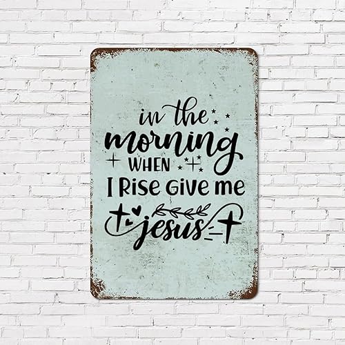 Letreros de metal de aluminio con texto en inglés "Give Me Jesus" (texto en inglés "Give Me Jesus") con texto en inglés "Christian Saying in the