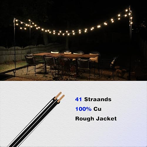 Miniatura 5 de SPT-1 182 Cable de cobre para iluminación de paisaje de bajo voltaje, 250 pies, negro, calibre 18, 2 conductores, entierro directo al aire libre