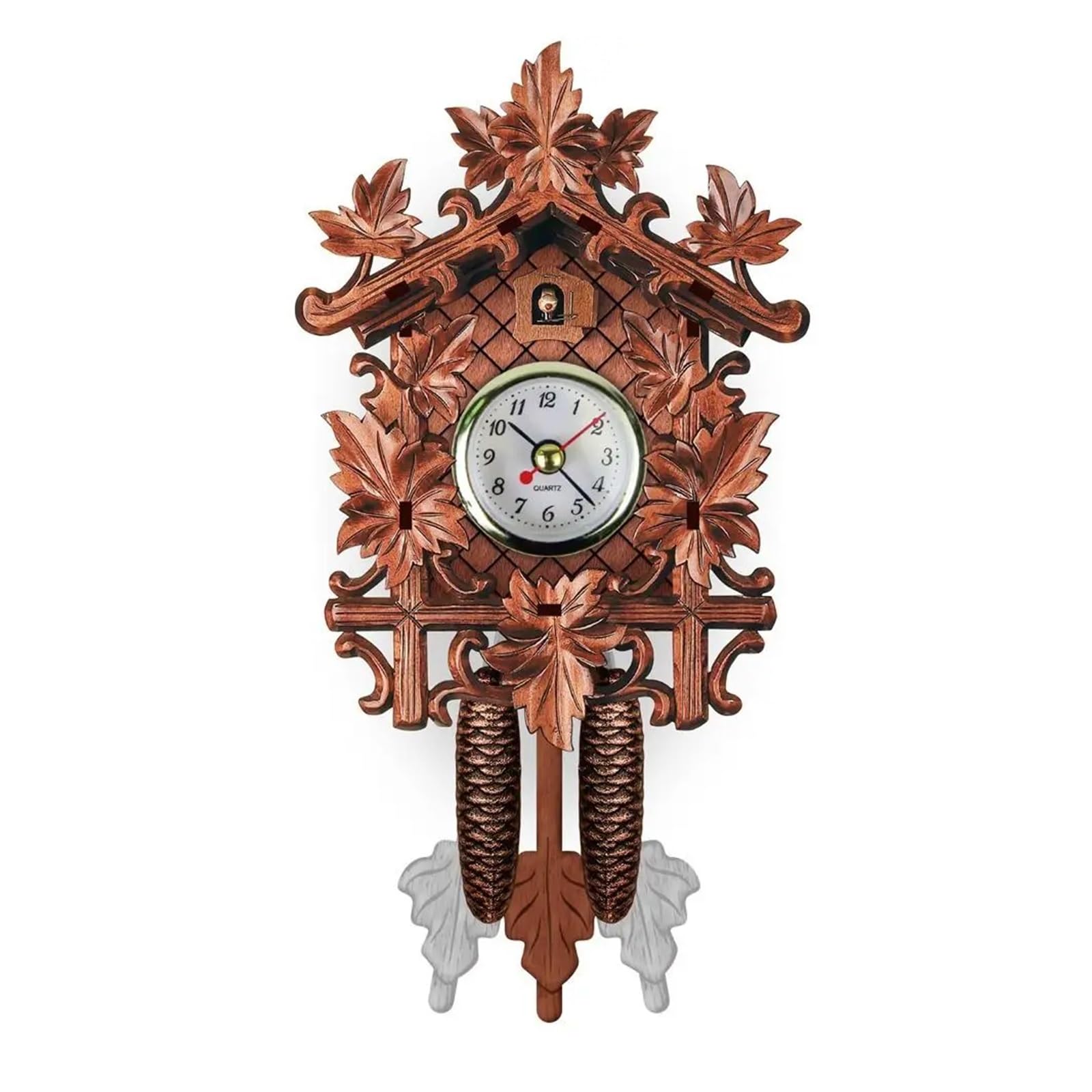 Gsclz Color-6 Silent Wood Pendulum Vintage Clocks Creative Forest Tower Cuckoo Wall Clock 3D Chiming Wooden Decorative Room For Wall Art Home Office Decoration(Color-6)