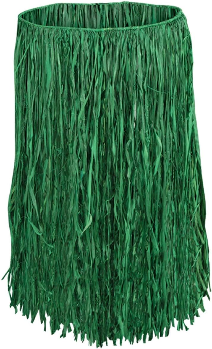 Club Pack of 12 Tropical Green Adult Women's Hula Hawaiian Party Skirts 31"