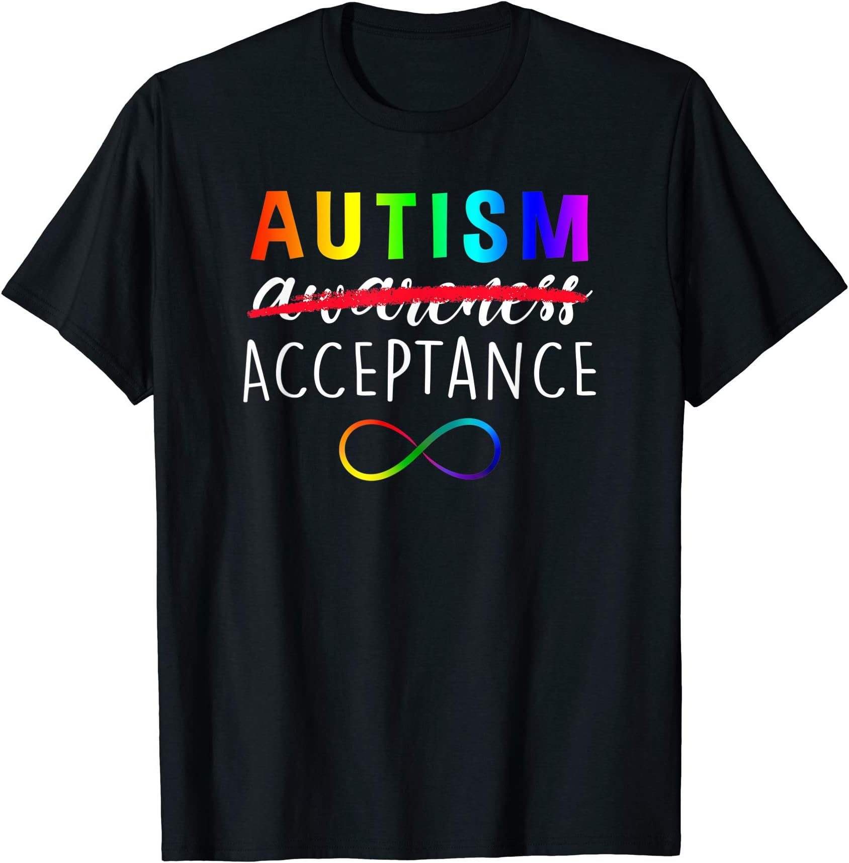 Autism - Red Instead - Acceptance Not Awareness T-Shirt