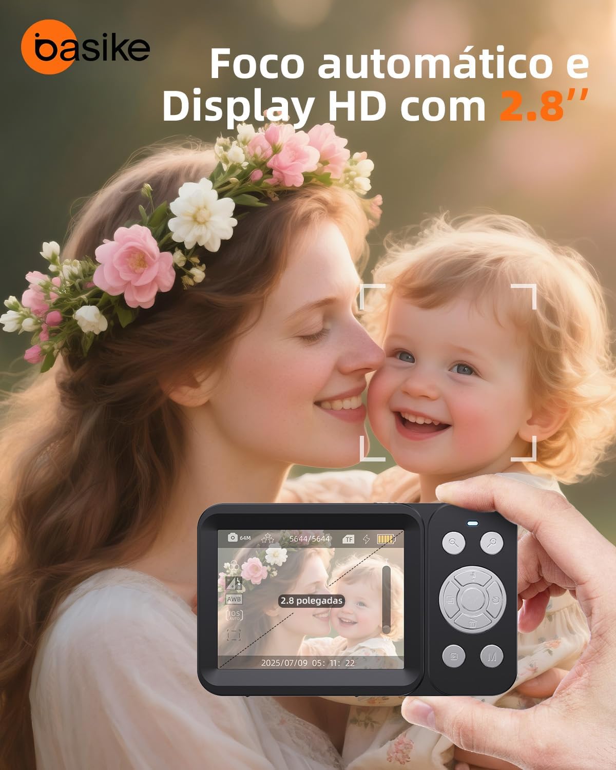 Image showing a person taking a selfie with the camera, utilizing the front screen for framing.