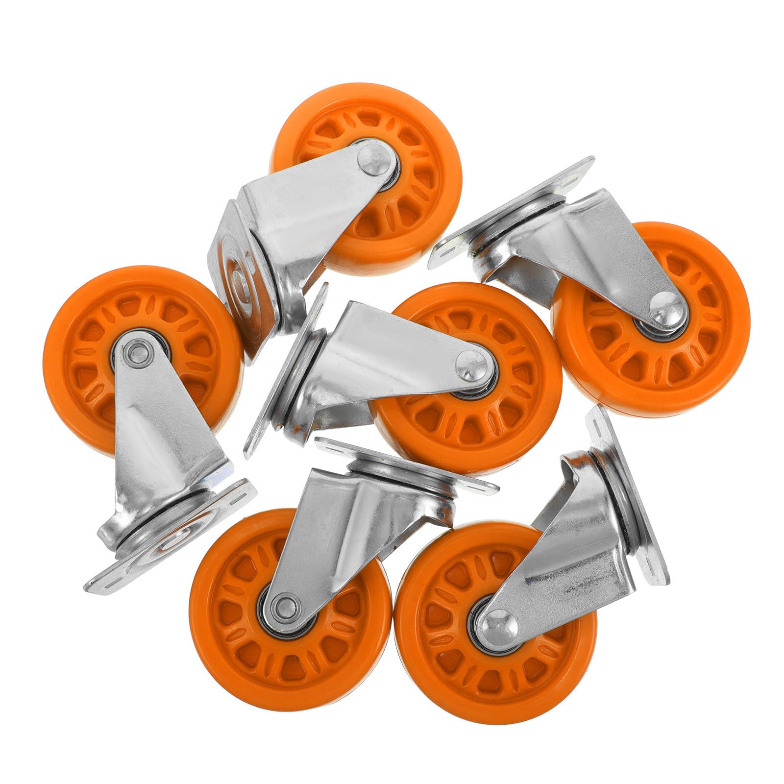 6 Stück Leise Rollende Lenkrollen, Metall Nylon Gelb