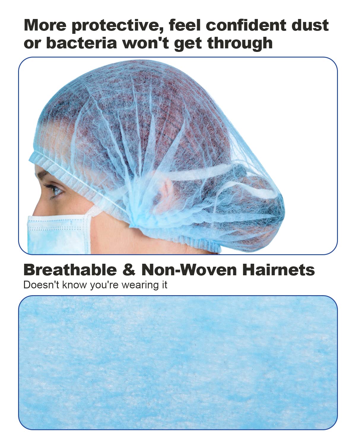 JMU 10 Pack Disposable Isolation Gowns Pink Bundle 100 Pcs Shoe Covers & Bouffant Caps Hair Net for Medical