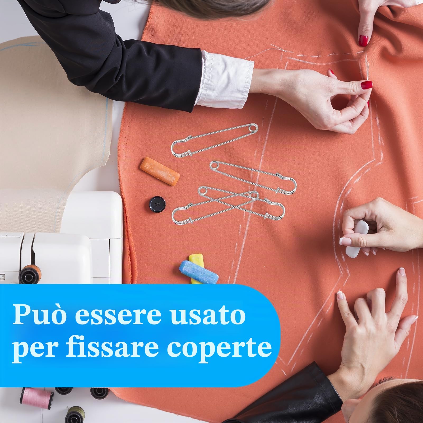 20 Pezzi Spilla da Balia , 10cm Spille da Balia Grandi, Spille di Sicurezza per Vestiti, Coperte in Pelle, Gonne, kilts, Extra Large Spilla di Sicurezza Resistente (Argento)