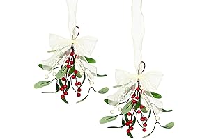 Real Mistletoe Preserved: Artificial Mistletoe Pick Christmas Decoration