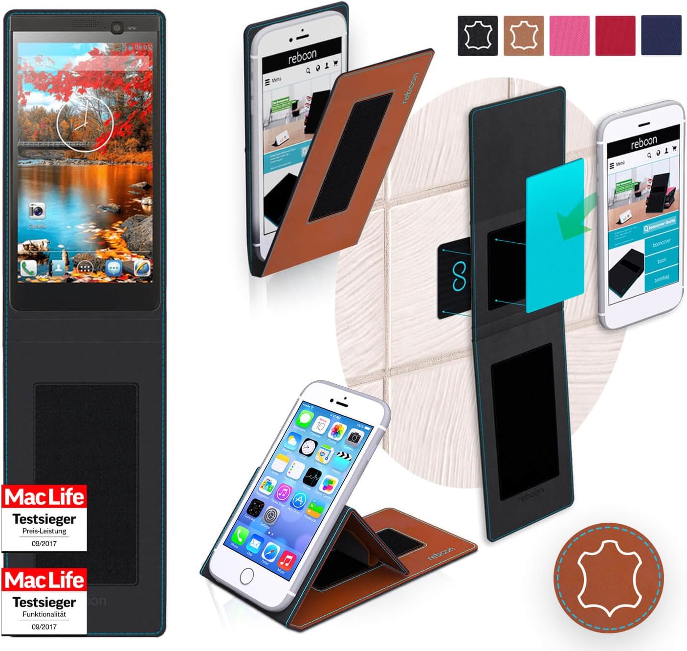 Cover for iNew i8000 Case | in Brown Leather | Multifunctional Cover Bumper