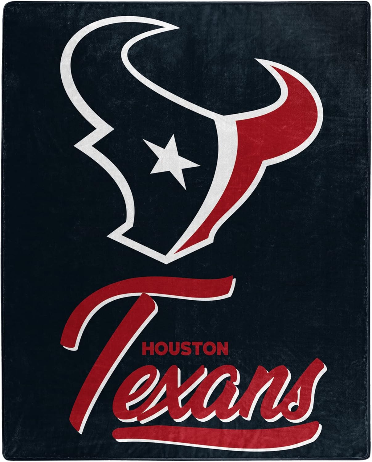 Northwest NFL Houston Texans Unisex-Adult Raschel Throw Blanket, 50" x 60", Signature