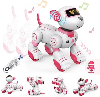 Dinopintu Smart Robot Dog Toys for Kids Voice Control Robots Pet with Touch Function, Dancing and Singing Robot Toy for 3 4 5 6 7 8 9 10 Year Old Girl Christmas Birthday Gifts for Kids Age 3-10