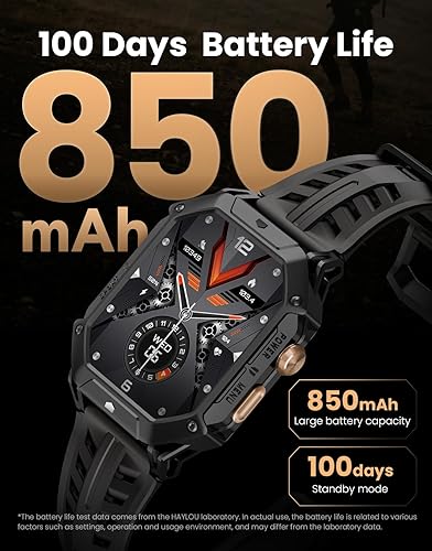 Miniatura 4 de HAYLOU Reloj inteligente militar para hombre, pantalla AMOLED HD de 2.13 pulgadas, reloj deportivo al aire libre con llamada Bluetooth