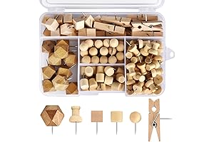 128Pcs Wood Push Pins, Embellish Your Surroundings with Rustic Charm