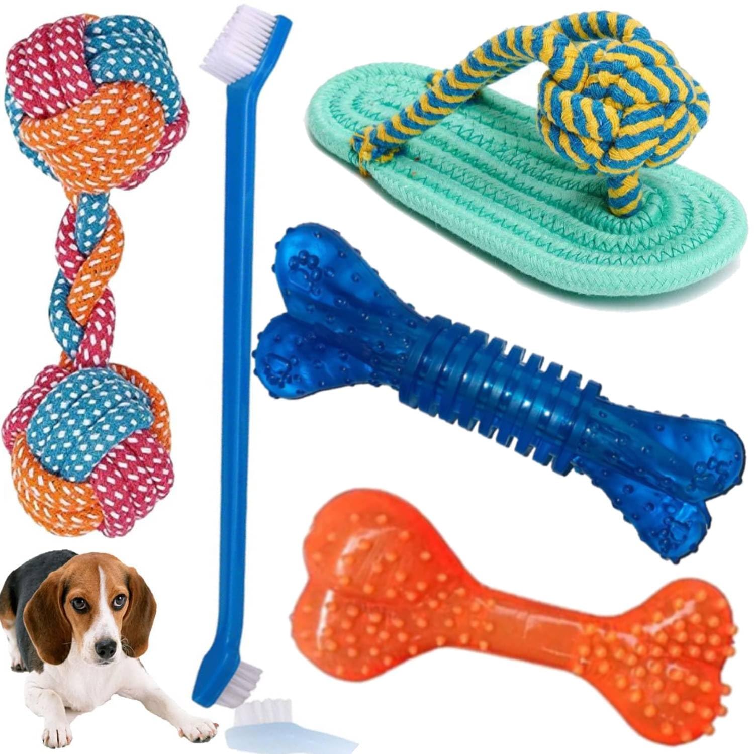 YOUHAVEDEAL Pet Toys for Puppies + Hard Spike Bone Toy + Gums Cleaner Dumbbell Rope Toy + Sleeper Shaped Chewing Toy + Rubber Chew Bone Toy for Medium Pets (B09H3DPKR8) Amazon Price History, Amazon Price Tracker