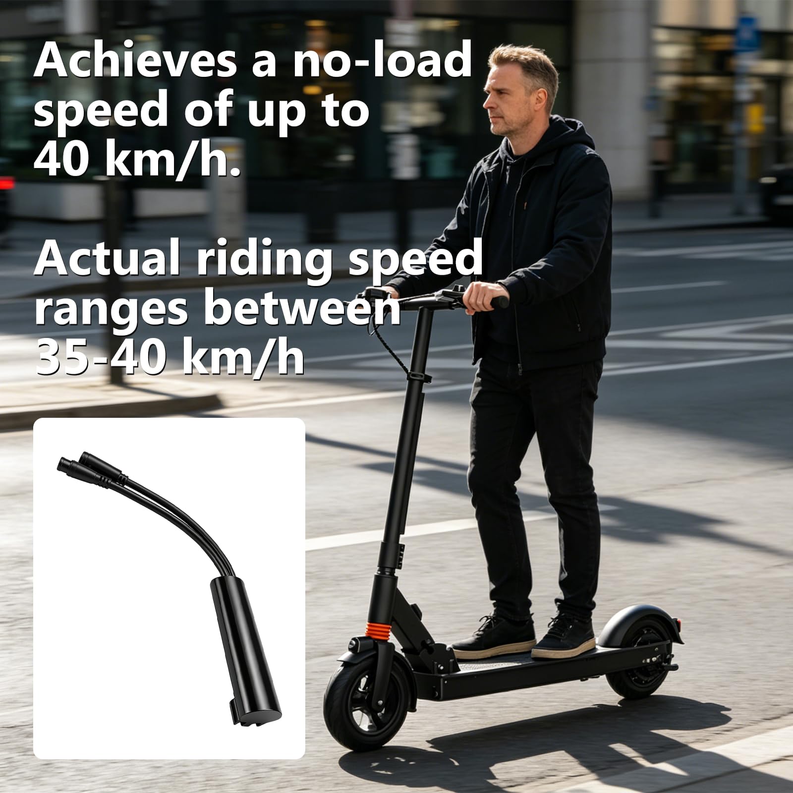 Cable de Liberación de Velocidad Supresión para Segway Ninebot ZT3 Pro/ProE del límite de velocidad a 40 km/h Cable de aumento de velocidad con botón Quick-Switch para una instalación sencilla