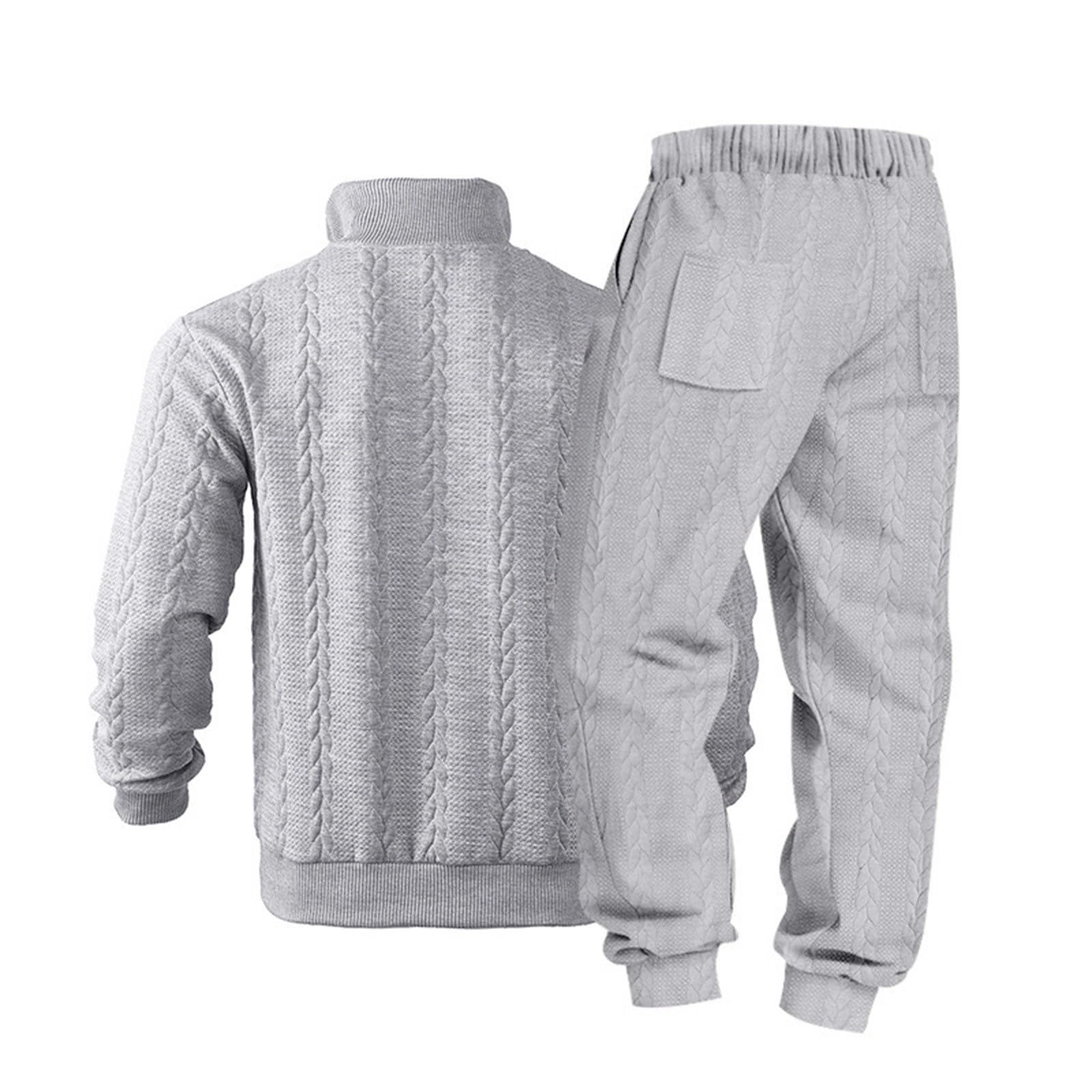 Generico Chándal completo para hombre con sudadera con cremallera y