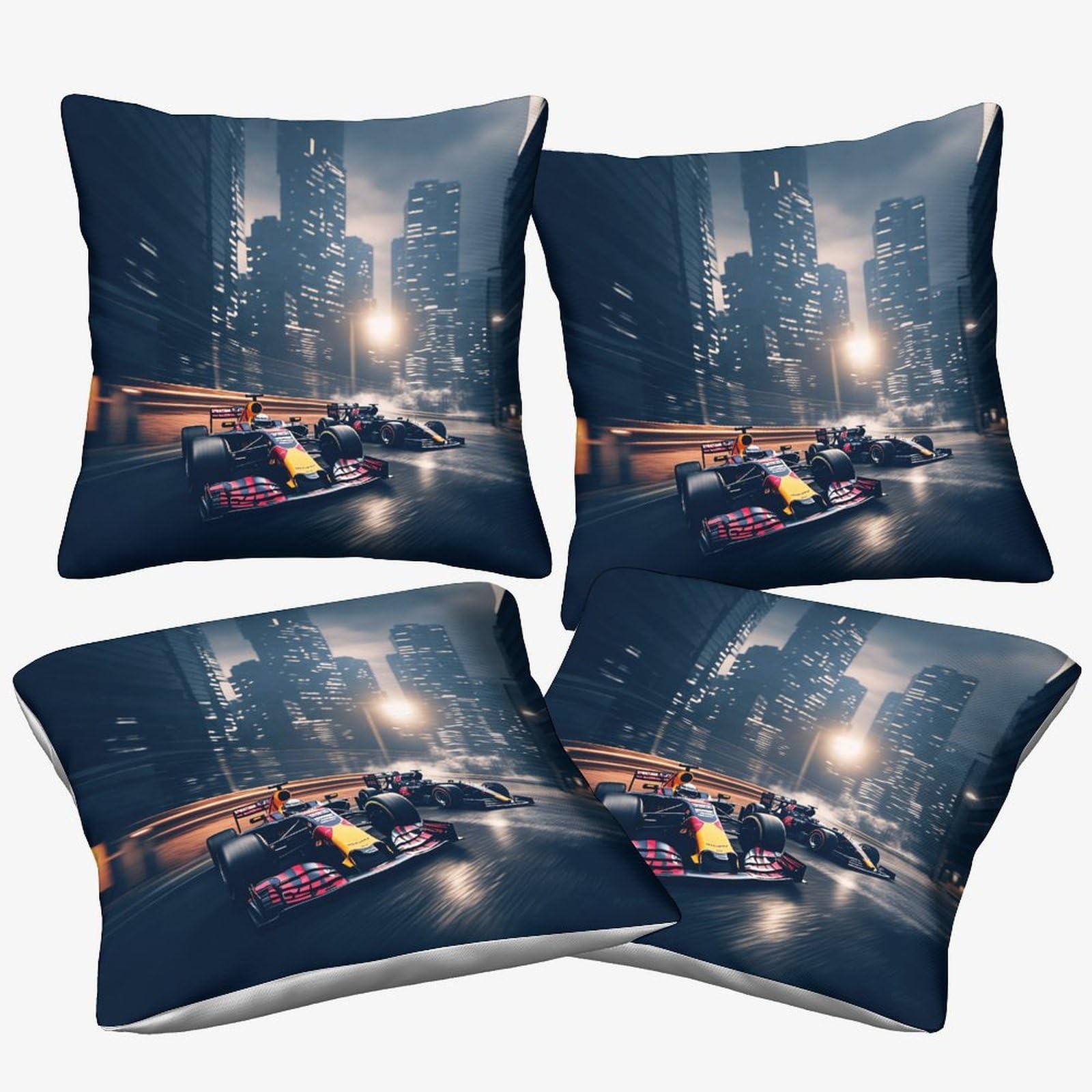 3U6c4m9k Formulaa Racing-3 Formulaa Racing Cushion Cover 45X45cm, 4 Pcs, Racing Car Throw Pillow Case Decor For Home Livingroom Couch Bedroom Sofa Decorate