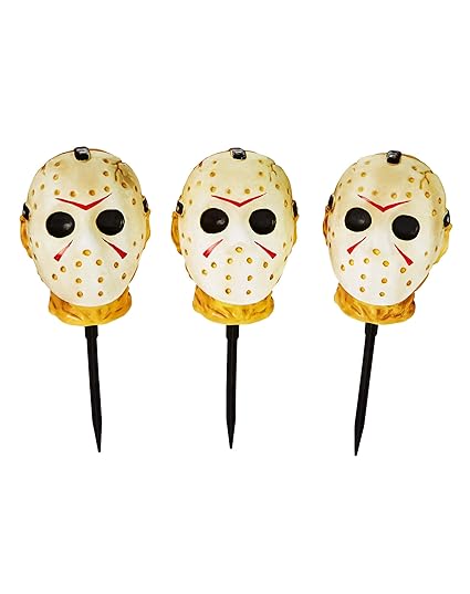 Spirit Halloween Jason Voorhees 2022 Spirit Halloween Jason Voorhees Pathway Marker Decorations Officially Licensed Amazon In Home Kitchen