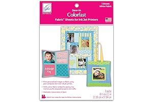 June Tailor Sew-in Printable Fabric Sheets for Inkjet Printers