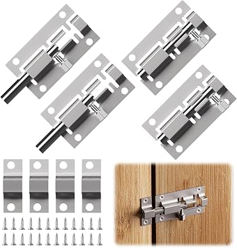 4PCS Door Lock Bolt Small Door Bolt Lock 2inch Sliding Latch Lock 5 * 2.7CM