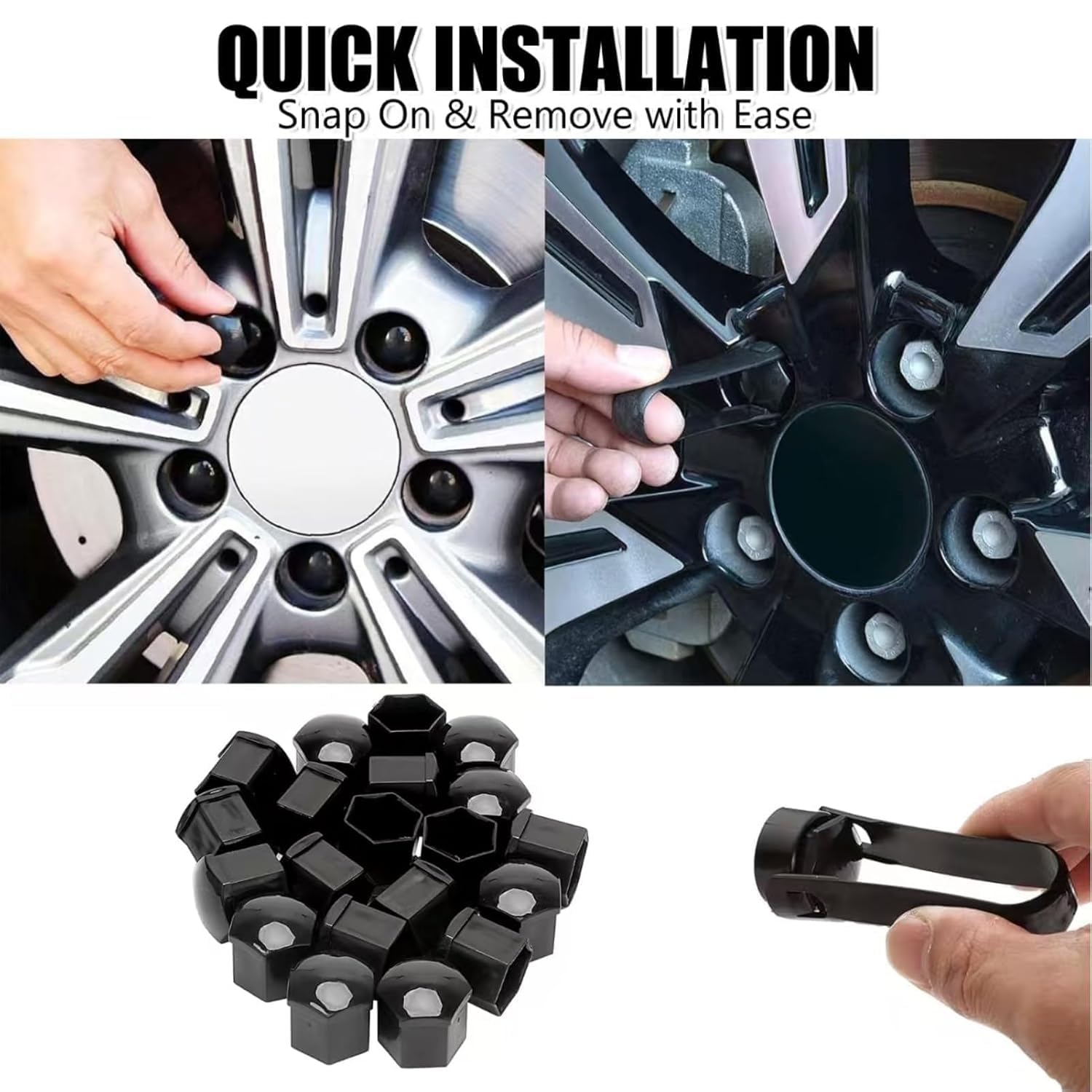 30 Pezzi Copridadi per Ruote per Suzuki Across 2020-, Tappi Bulloni Cerchi in Plastica Esterno 24 Standard 6 Antifurto Accessori,19mm