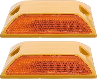 SOLUSTRE 2pcs Reflective Driveway Markers for Speed Bumps Road Markers for Highway Safety Easy to Install High Visibility ...