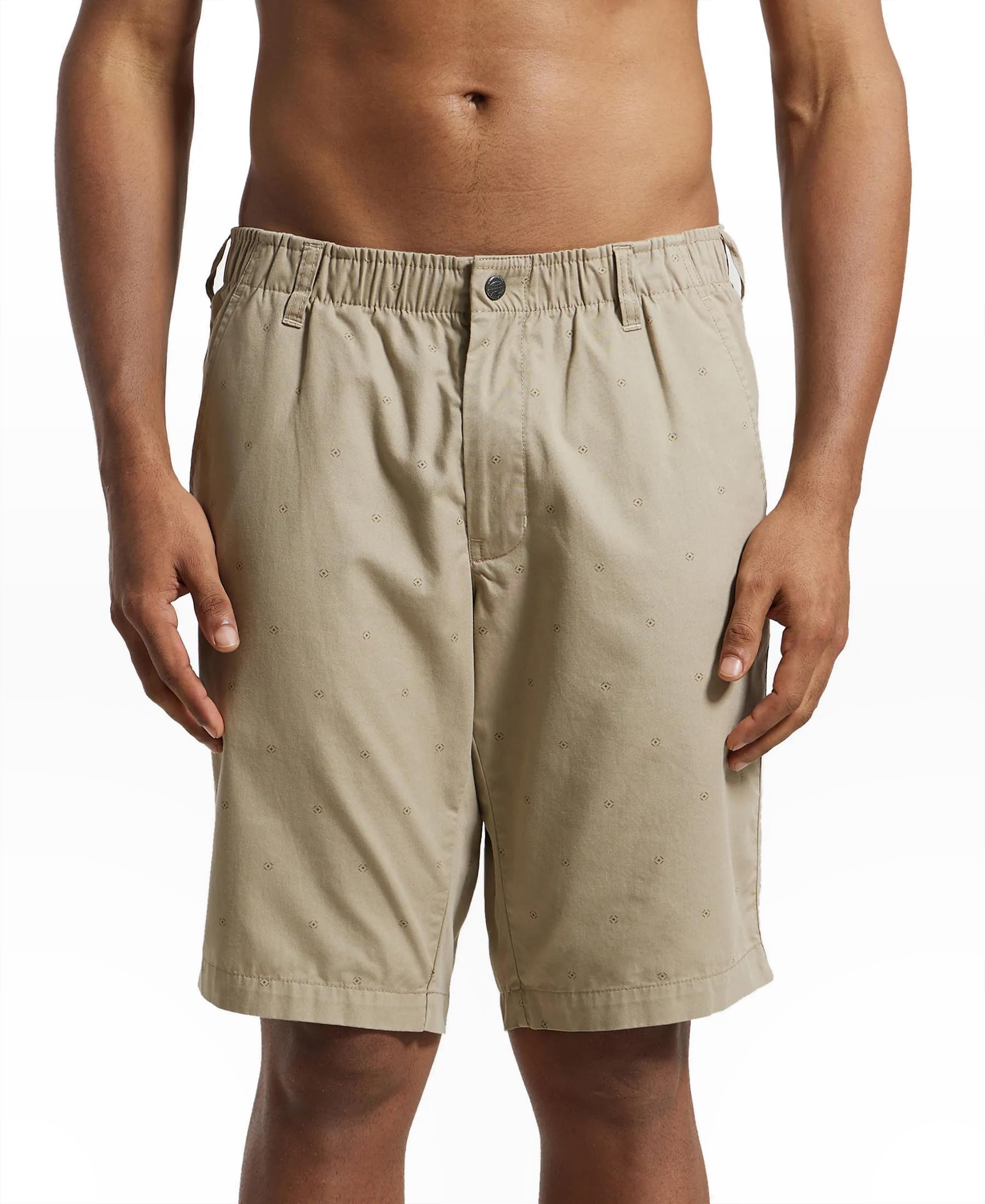 1206 Men's Super Combed Mercerised Cotton Woven Fabric Straight Fit Printed Shorts with Side Pockets-image-3