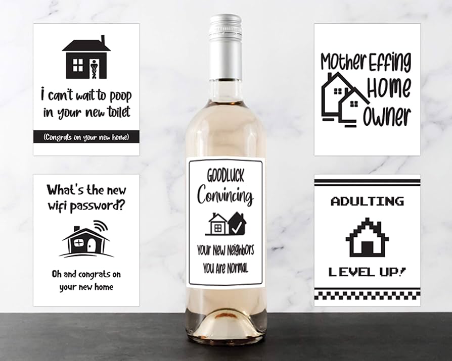 amazon-com-funny-housewarming-gifts-5-wine-labels-for-house-warming-presents-for-couple-new-homeowners-or-realtor-gifts-funny-first-time-home-owner-gift-ideas-housewarming-gifts-new-home for Free Printable Funny Wine Labels Printable Amazon.com: Funny Housewarming Gifts - 5 Wine Labels for House Warming Presents for Couple, New Homeowners or Realtor Gifts - Funny First Time Home Owner Gift Ideas - Housewarming Gifts New Home : for Free Printable Funny Wine Labels Printable