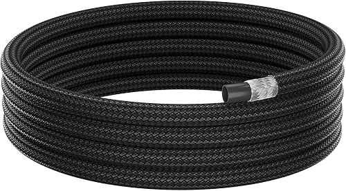Heliwoo 8AN Fuel Line, AN8 Braided Fuel Hose Nylon CPE, Transmission/Oil Cooler 
