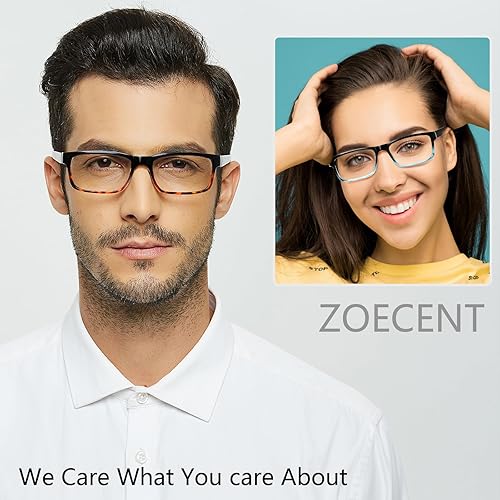 Miniatura 6 de ZOECENT Paquete de 3 lentes de lectura progresivos multienfoque para mujeres y hombres, bloqueo de luz azul, bisagras de resorte, lectores de
