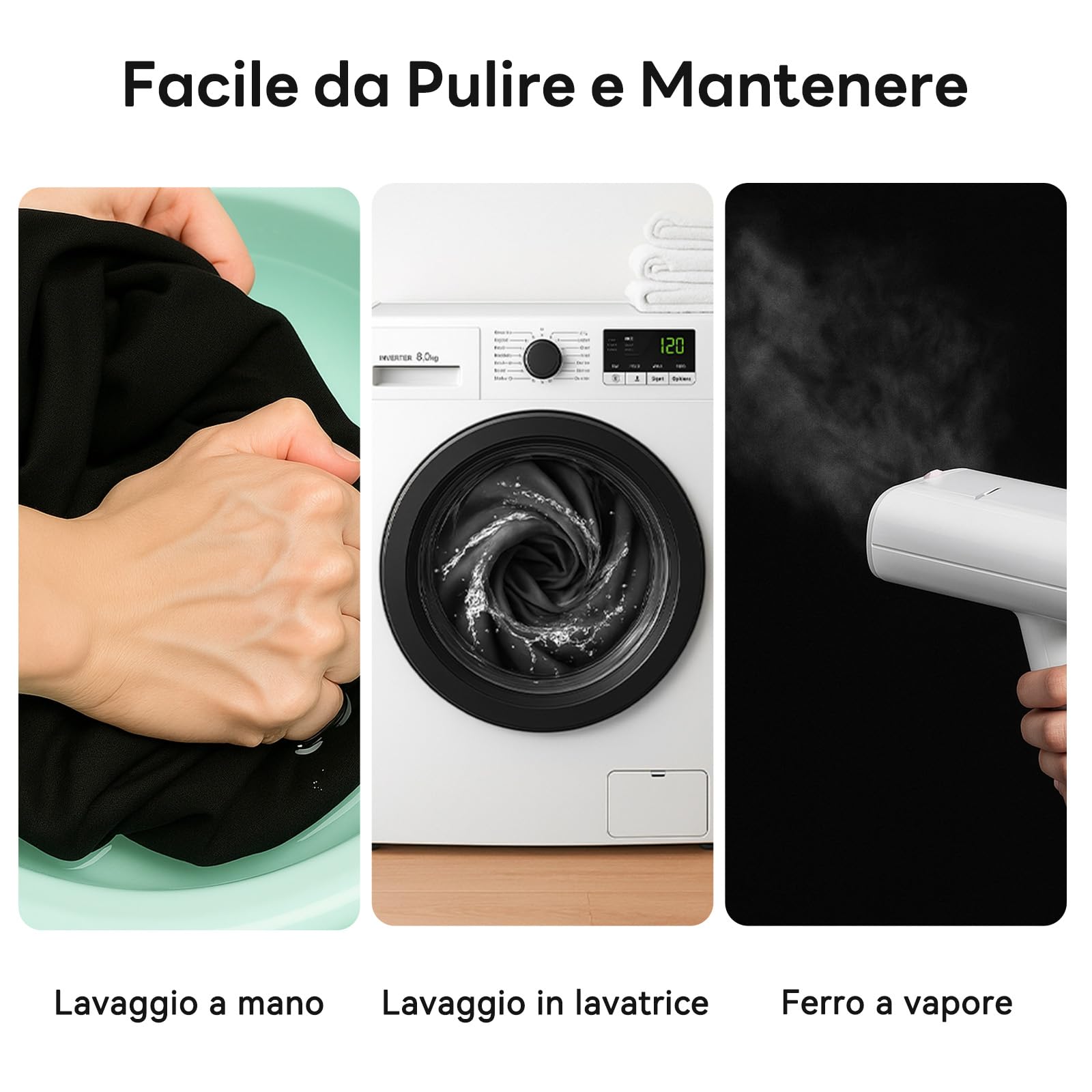 Heysily Sfondo Fotografico Telo Nero 2x3m - Fondale Fotografico Lavabile per Studio Fotografia, Streaming, YouTube e Produzione Video, Sfondo Portatile e Pieghevole con 4 Terminali