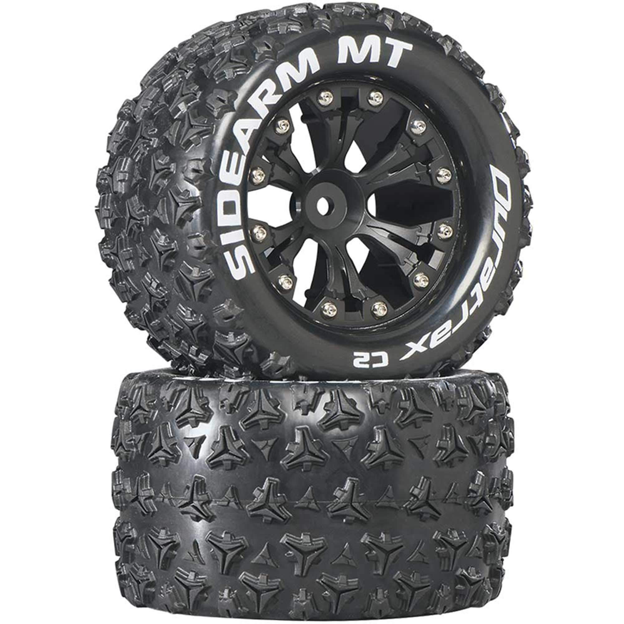 Duratrax Sidearm MT 2.8 Truck 2WD Mounted Rear C2 Wheels (2-Piece), Black — view 8