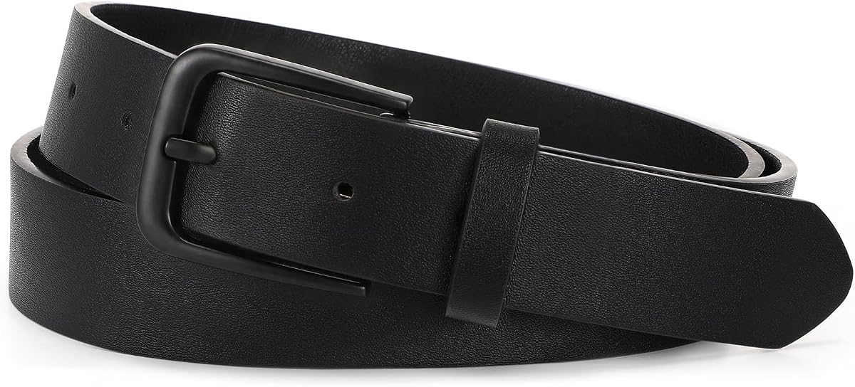 WHIPPY Cinturón de cuero casual para mujer para pantalones vaqueros, cinturón de vestir de cintura para mujer
