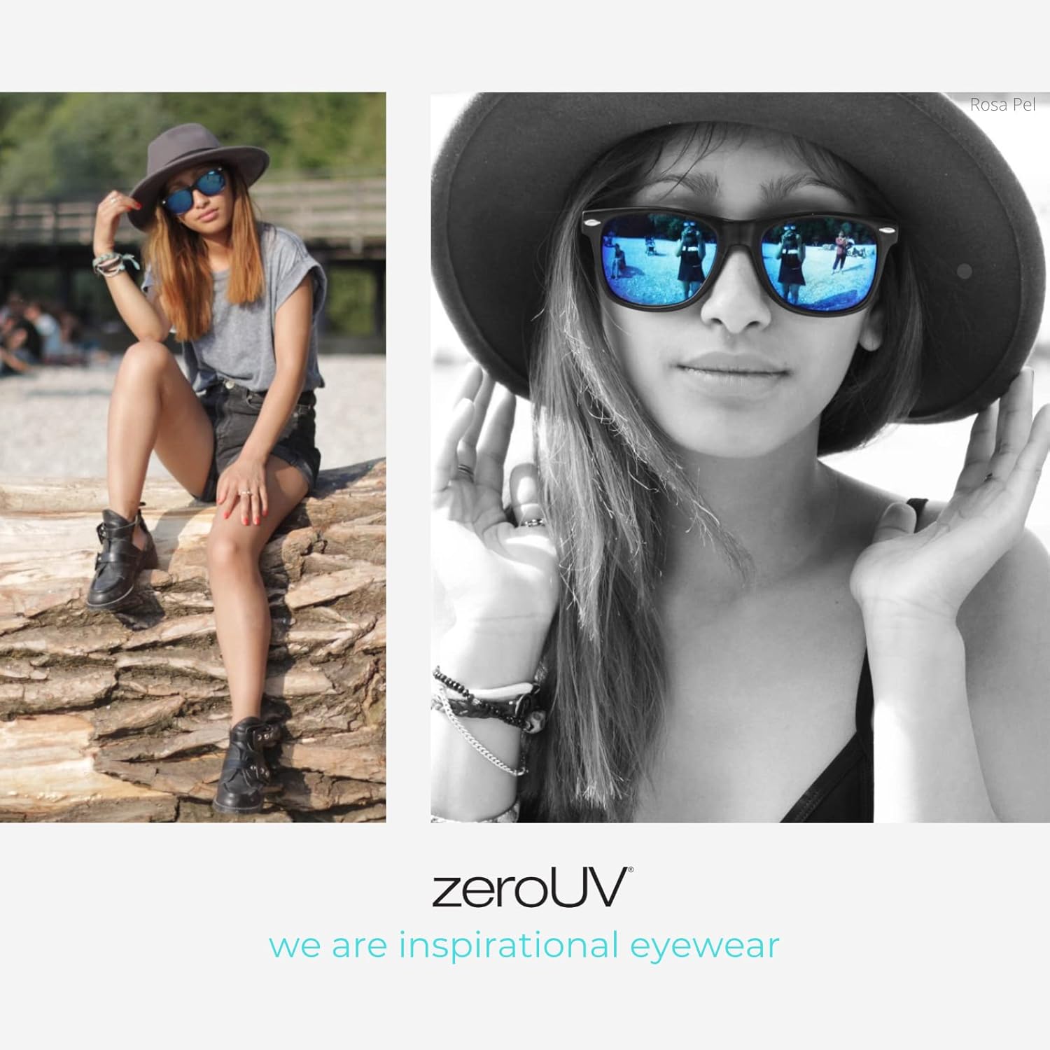 zeroUV - Classic Colored Mirror Lens Square Horn Rimmed Sunglasses for Men Women Polarized | Rubberized / Green 55 Millimeters image 5 of 5 B01MDSAW1I