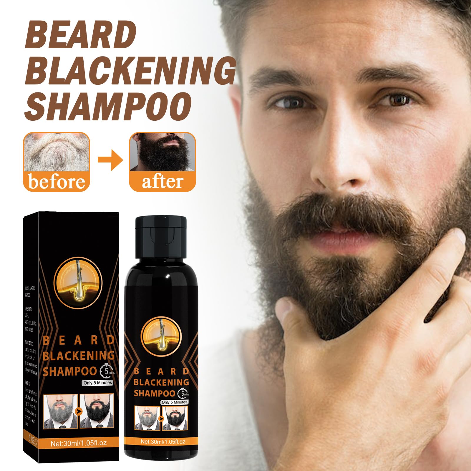 Tinte Para Barba Hombre, Tinte Barba Hombre, Barra De Champú para Oscurecer la Barba, Color de Barba Negro, Barra de Champú para Oscurecer el Cabello, el Cuidado Diario de la Barba