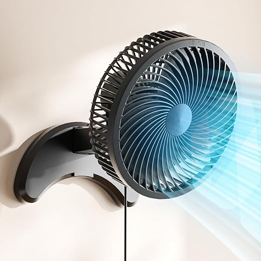 Koonie 8 Wall Mount Fan Quiet Small Wall Fan with Timer 8