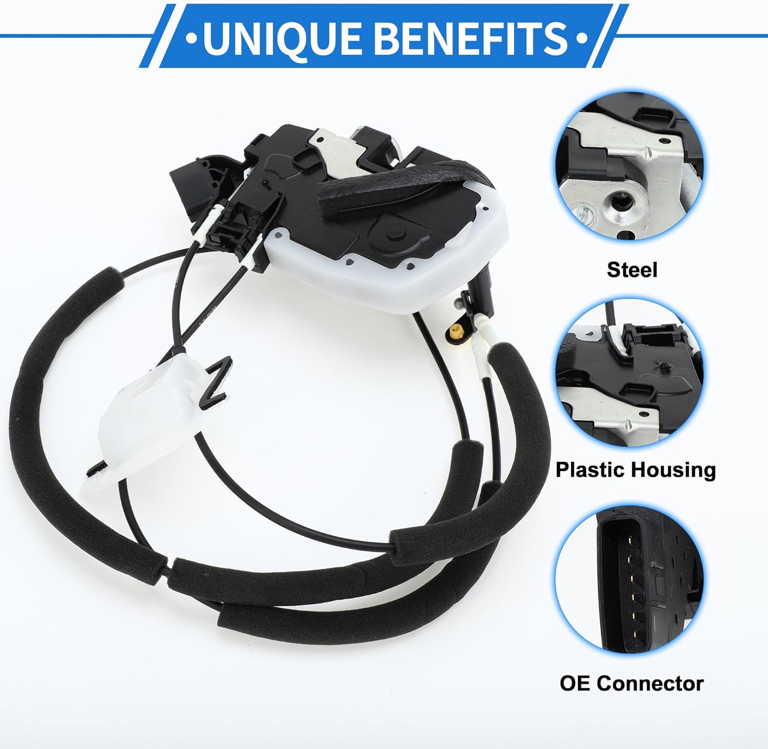 Power Door Lock Actuator Motor for Nissan Altima 2007-2012 Front Left Driver Side Door Latch Actuator Assembly with Cable