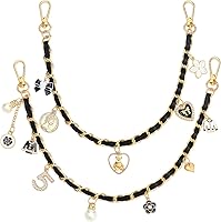 Vista 11 de 2 extensores de correa de bolso con diamantes de imitación para bolsos de mano, cadena extensora de bolsa, cadena dorada, correa de repuesto retro