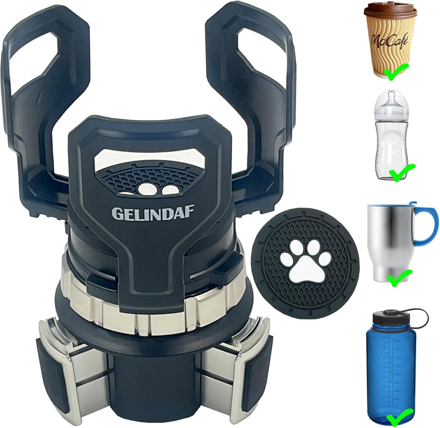 Cup Holder for Cars, Adjustable Car Cup Holder Expander Insert