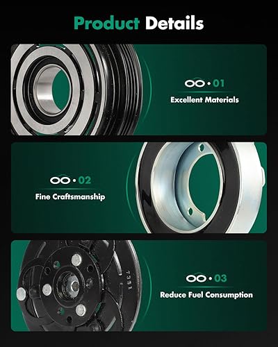 Miniatura 401 de SCITOO Compresor de CA para Acura TSX 2.4L 2004 2005 2006 2007 2008, CO 10849T Compresor de aire acondicionado con embrague 38810RBBA01 10360661