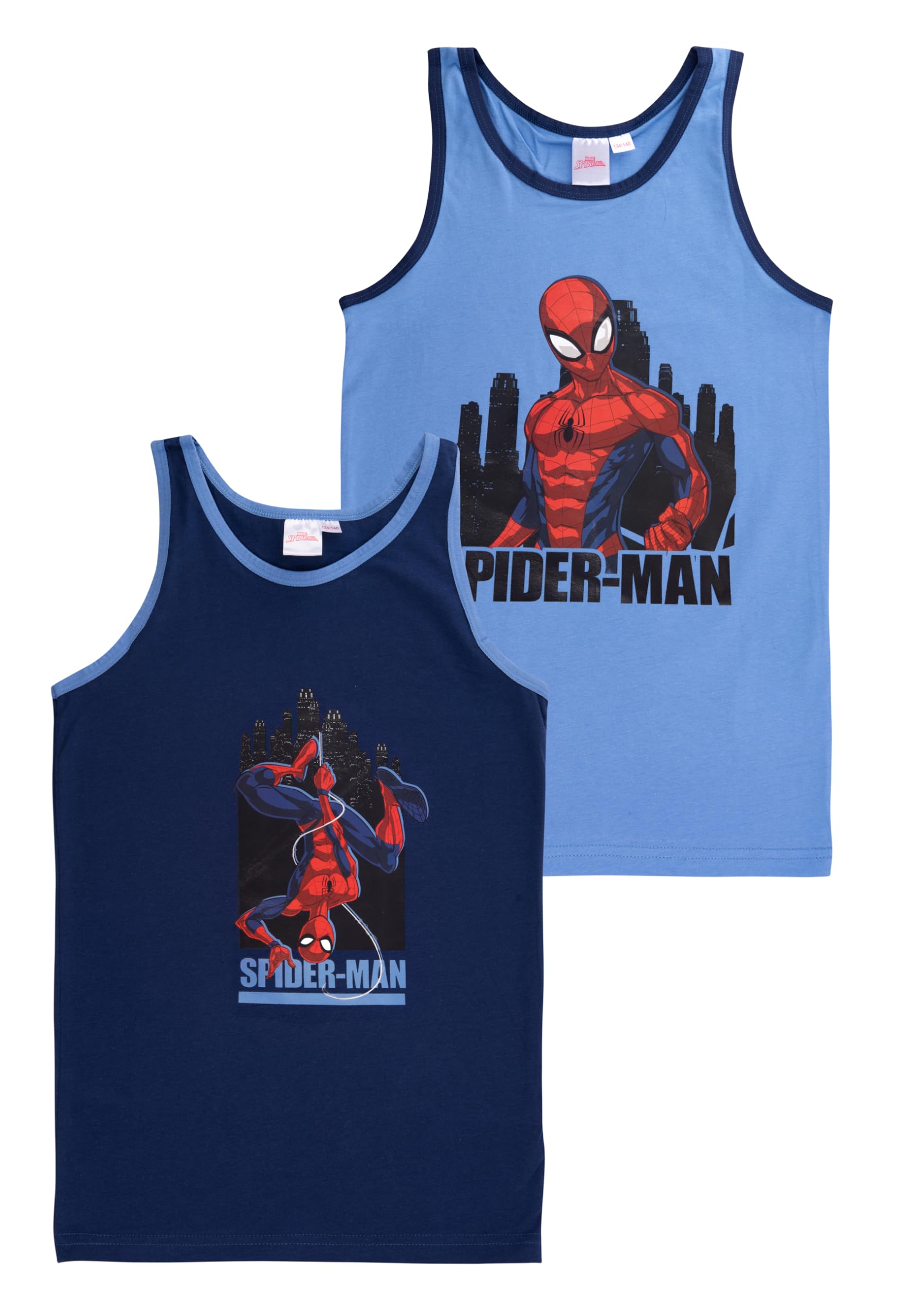 Marvel Spider-Man Canottiera intima per ragazzi – Canottiera per bambini, colore blu (confezione da 2)