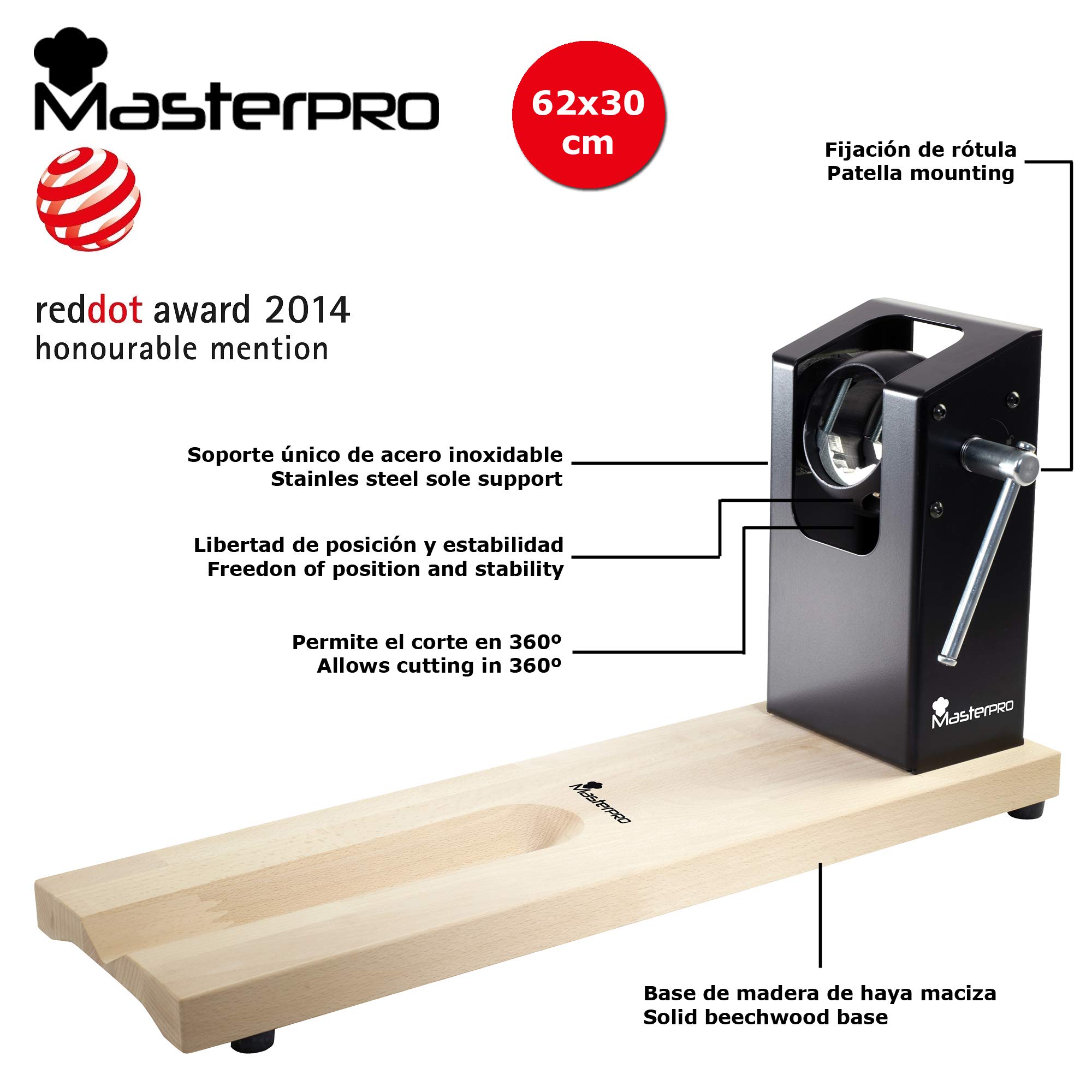 Bergner Masterpro Jamonero, Madera, Negro