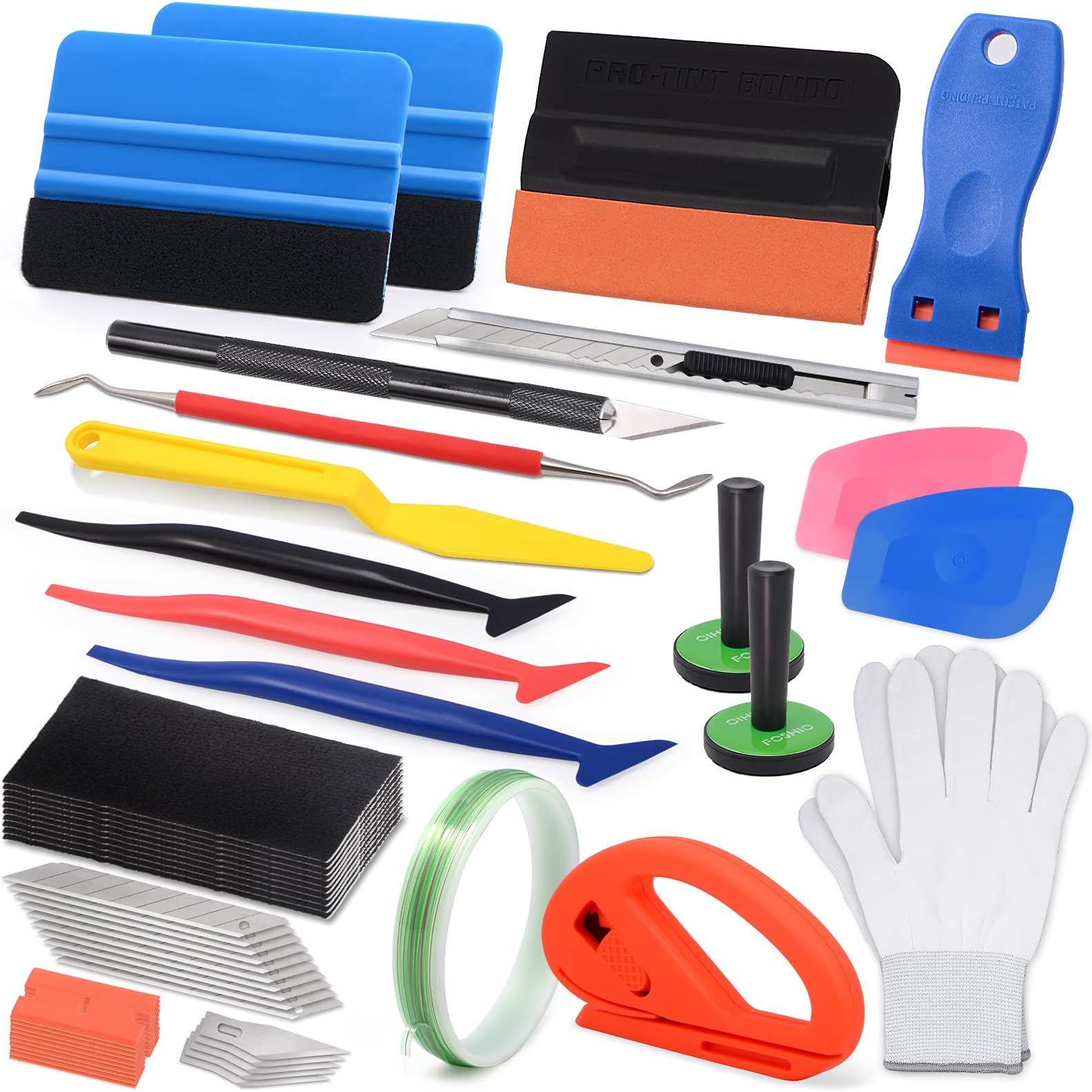 Tönungsfolie Auto FOSHIO Vinyl Werkzeug Kit Autofolie Rakel Set