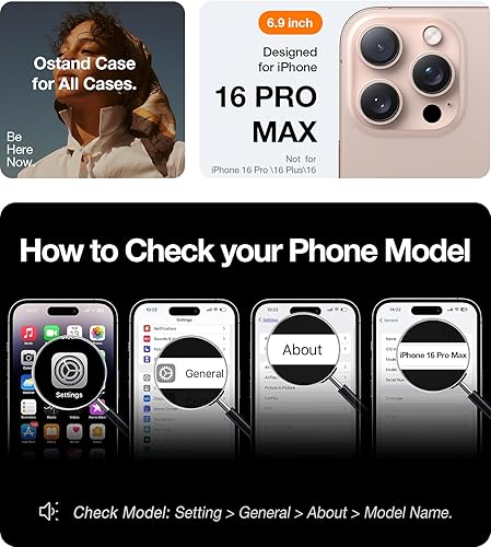 Vista 89 de TORRAS Funda magnética Ostand para iPhone 14 Pro Max [prueba de caídas de grado militar y compatible con MagSafe y soporte integrado] translúcida D