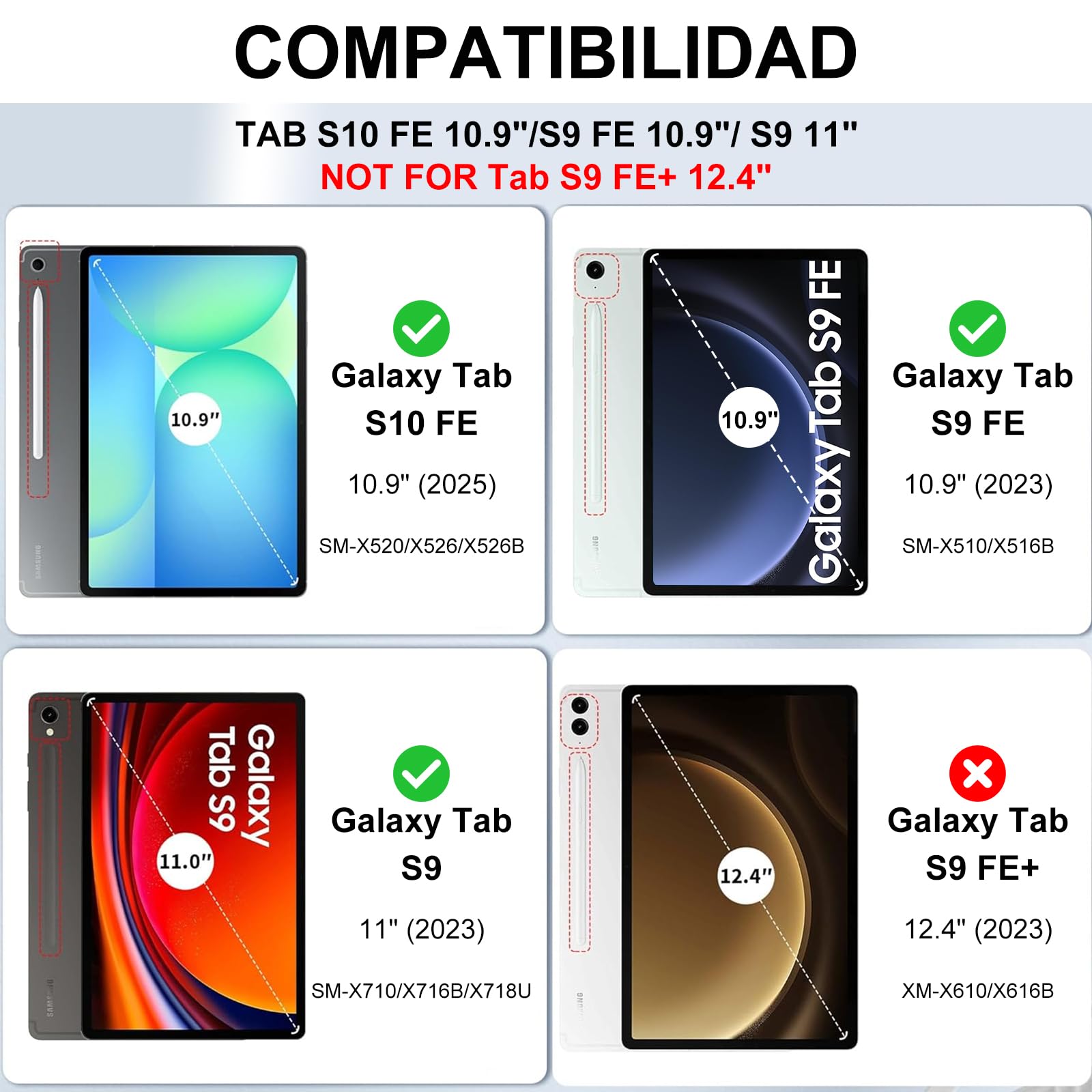 JADEMALL Custodia Tastiera per Samsung Tab S10 FE 10.9" 2025/S9 FE 10.9" 2023, Italiana QWERTY Tastiera Bluetooth con Portapenne per Galaxy Tab S9 FE/S10 FE 10.9"/S9 11", Rosa