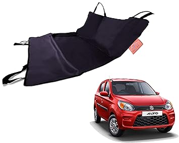 WolkomHome 100% Waterproof Car Pet Rear Seat Cover Dog Hammock Make Black Red for Maruti Suzuki Alto 800 2019