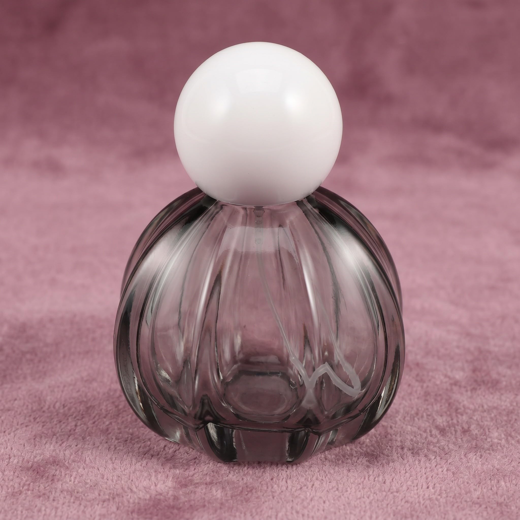 Lurrose 4 leere Parfümfläschchen, 50 ml (1,7 oz) Glas-Sprühflasche mit feinem Zerstäuber, nachfüllbarer Duftspender in Vintage-Kürbisform für Reisen und Zuhause