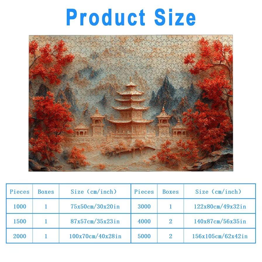 Puzzle 1500 Piezas Otoño para Adultos, Puzzle Paisajes de Madera con Caja Regalo para Adultos, Rompecabezas Desafiante para Toda la Familia, Rompecabezas para Regalo Mujer, Home Decoration, -4957