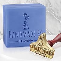 XRLSG Custom Brass Soap Stamp - Personalized Logo Kit for Homemade Soap Making, DIY Branding & Clear Impressions (1-3")