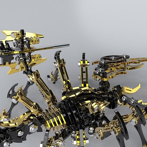 Miniatura 9 de LOCHE Kit de modelo de rompecabezas de metal 3D, kit de escorpión mecánico steampunk de metal 3D, rompecabezas 3D, rompecabezas láser 3D, ensamblaje