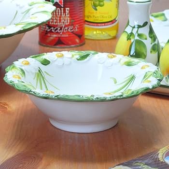 未使、超美品！陶器製花模様鉢・ボウルセット 287369set.jpg